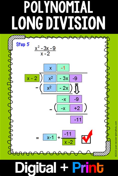 Long Division Method Polynomials Steps - Jerry Grant's Division Worksheets