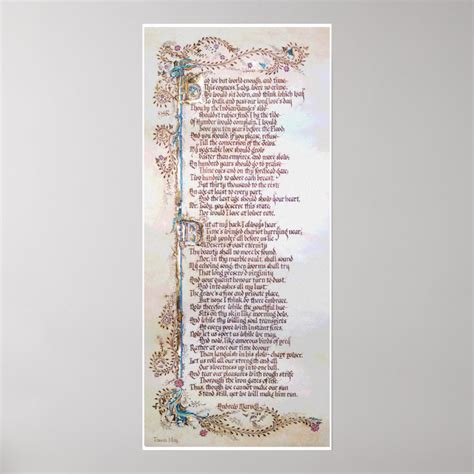 To His Coy Mistress by Andrew Marvell Poster | Zazzle