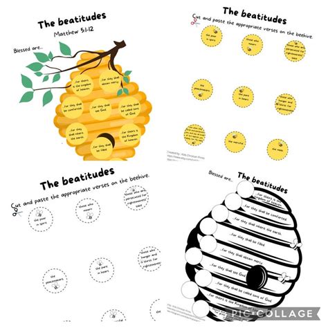 The Beatitudes Kids Printable Activity Worksheet Homeschool Sunday