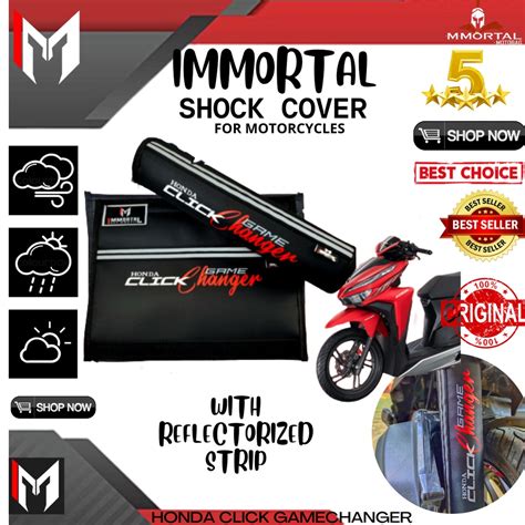 Honda Click Gamechanger Shock Cover By Immortal Motobag COD Shopee