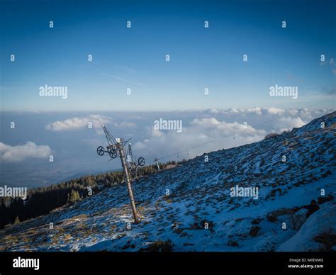 Ski lift, Vitosha, Bulgaria Stock Photo - Alamy