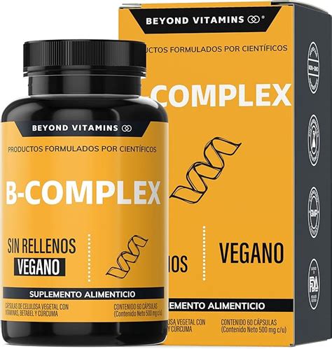 B Complex Vitaminas Complejo B Premium Vegano Sin Rellenos