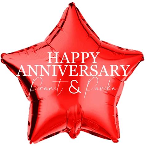 Customized Wedding Anniversary Foil Balloons Set Of 5 फॉयल बलून