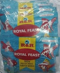 Royal Feast Freeze Dried Tubifex Worms Fish Food Aquarium Cichlid