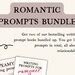 Bundle Writing Prompts For Romance Writers Steamy Writing Etsy Uk