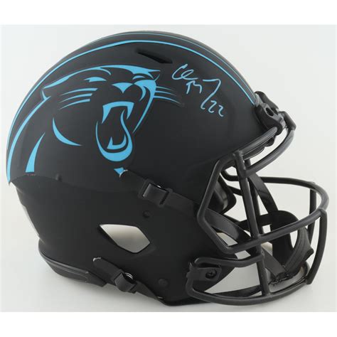 Christian Mccaffrey Signed Panthers Full Size Authentic Speed Helmet