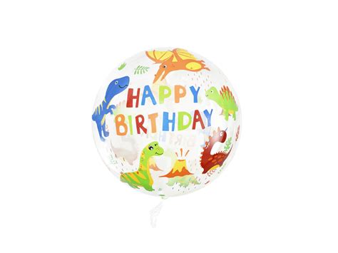 Balon Foliowy Urodzinowy Dinozaury Happy Birthday 45 Cm 1 Szt