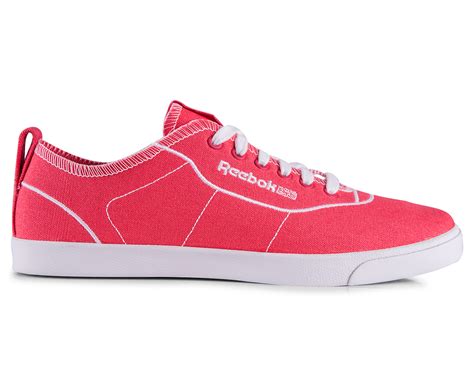 Reebok Womens Princess Decon Canvas Shoe Pinkwhite Scoopon Shopping