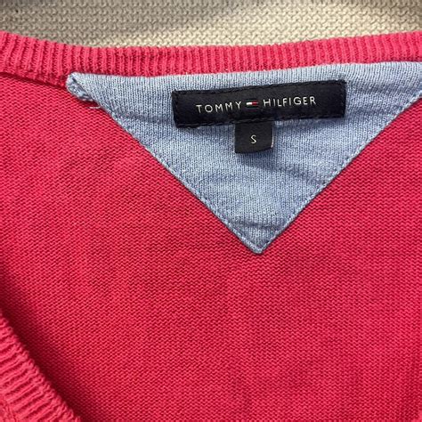 Pink Tommy Hilfiger Body Fit Jumper Size S Would Depop