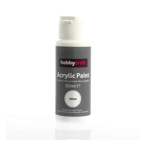 White Acrylic Craft Paint 60ml | Hobbycraft