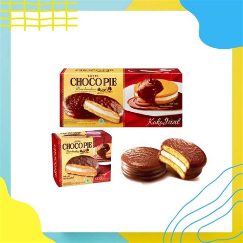 Jual LOTTE CHOCO PIE Marshmallow Box Isi 2 6 Pcs X 28 Gram Shopee