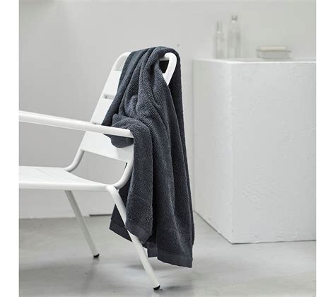 Maxi Drap De Bain Uni Bio Organic En Coton Gris Anthracite X