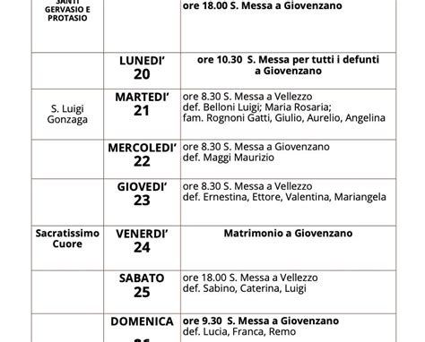 Calendario Liturgico Dal 19 Al 26 Giugno 2022