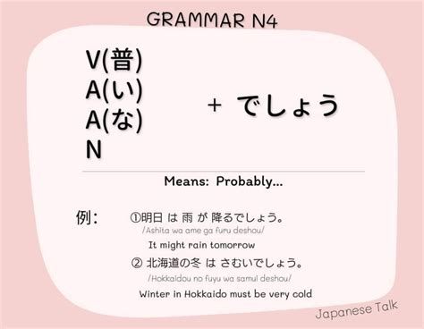 Jlpt N4 Grammar Easy Explanation