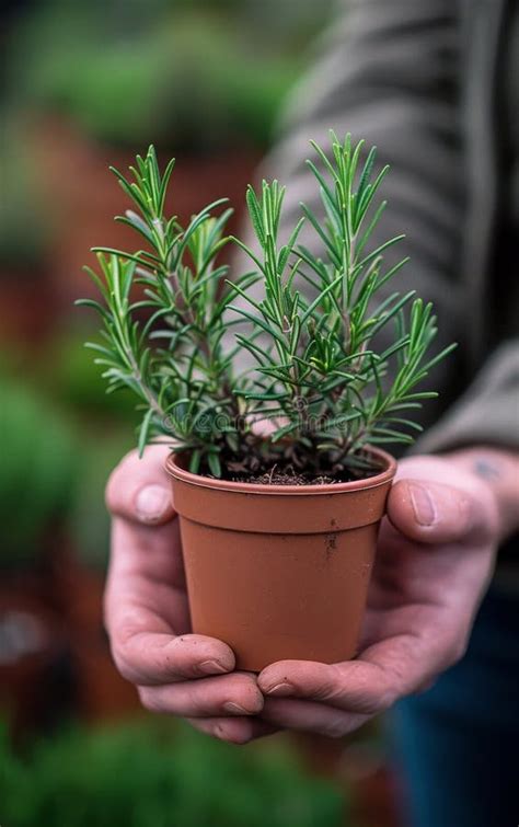 Person Holding Potted Plant Stock Photo Image Of Living Botanical