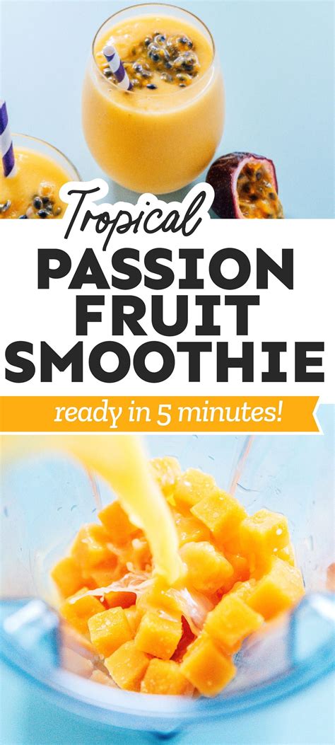 This Passion Fruit Smoothie Recipe Is Packed With Tropical Flavors