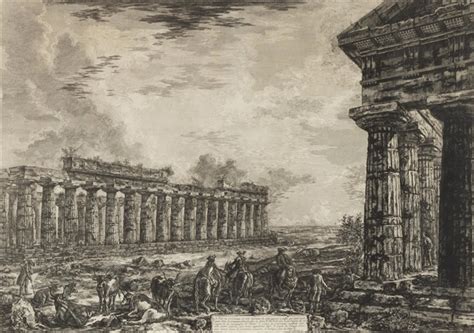 The columns of Hera Temple in Paestum by Giovanni Battista Piranesi on ...