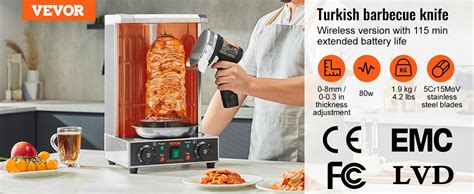 Amazon Vevor Electric Shawarma Knife W Cordless Battery