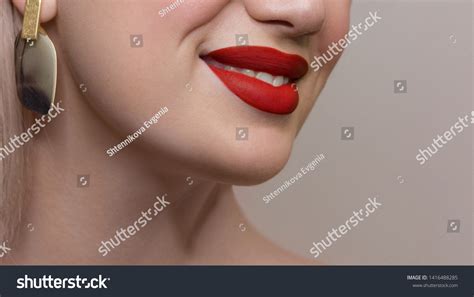 Sexy Lips Beauty Red Lip Makeup Stock Photo Shutterstock