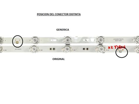 KIT TIRAS DE LED X2 COMPATIBLE NOBLEX DK43X7100 NUEVAS Hard Ingeniería