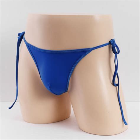 Sexy Men Lingerie Smooth Briefs Bikini Thong Tie Side String Lace Up Underwear EBay