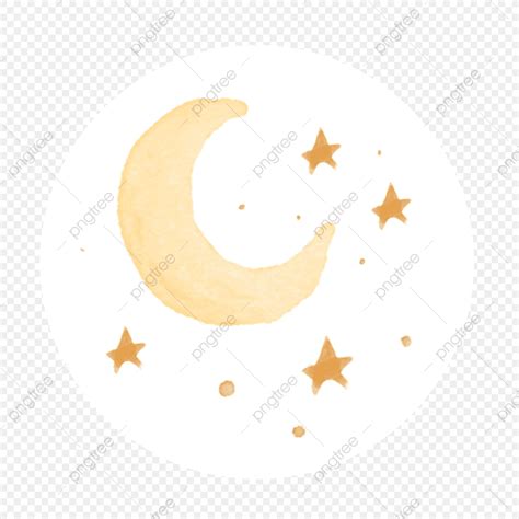 Hand Drawn Moon PNG Transparent Hand Drawn Brown Stars Moon Cartoon