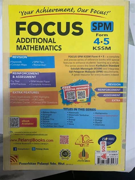 Focus Additional Mathematics Spm Form Hobbies Toys Books