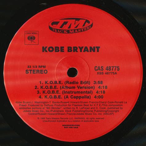 Kobe Bryant K O B E 1999 Vinyl Discogs