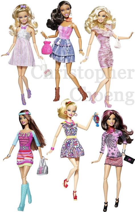 2010 2011 Barbie Fashionistas Swappin Styles Doll Artsy Sporty Glam