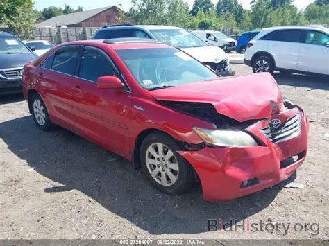 Report 4t1bb46k58u033286 Toyota Camry Hybrid 2008 Red Hybrid Price And Damage History