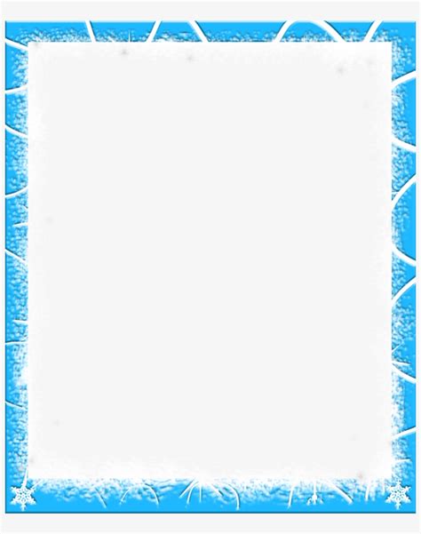 Download Frame Clipart Snow - Sky Blue Border Design | Transparent PNG ...