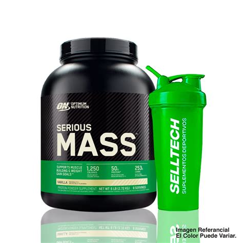 Ripley MASS GAINER SERIOUS MASS OPTIMUM NUTRITION 6 LB VAINILLA SHAKER