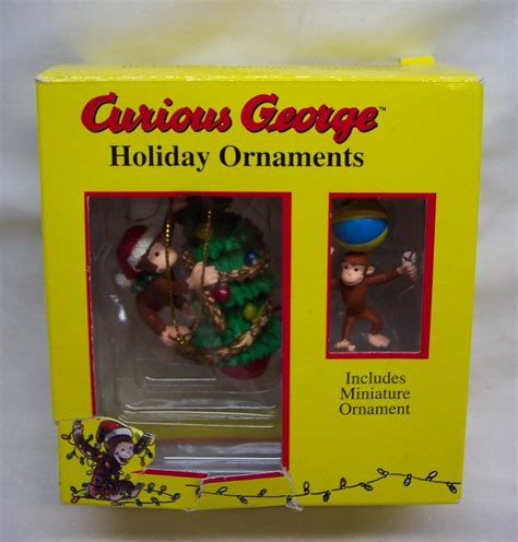 Vintage CURIOUS GEORGE Christmas Tree Holiday Ornament Set - Etsy