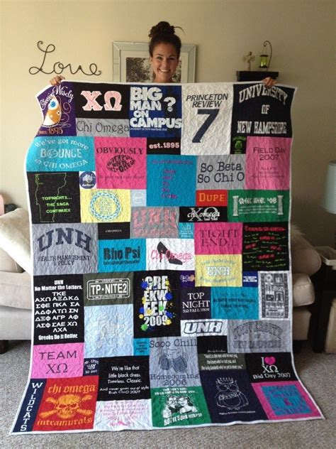 Template T Shirt Quilt Pattern With Different Size Blocks Printable