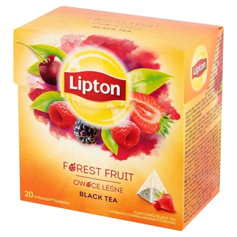 Lipton Herbata czarna aromatyzowana owoce leśne 34 g 20 torebek