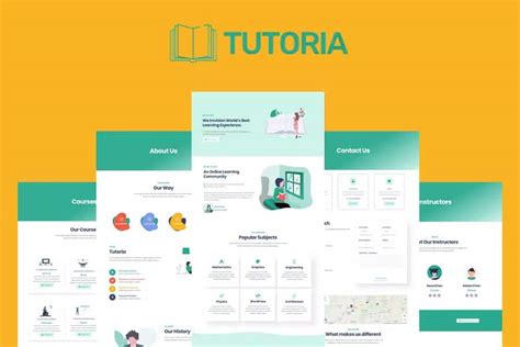 Latest Tutoria Education Online Courses Elementor Template Kit