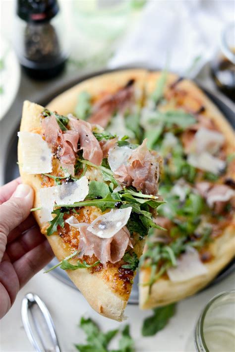 Simply Scratch Fig Jam Prosciutto Pizza With Parmesan And Arugula