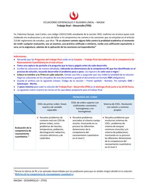 Ecuaciones Diferenciales Y Lgebra Lineal Ingenier A Civil Upc