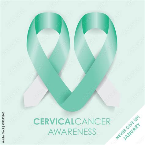 cervical cancer ribbon Stock Vector | Adobe Stock