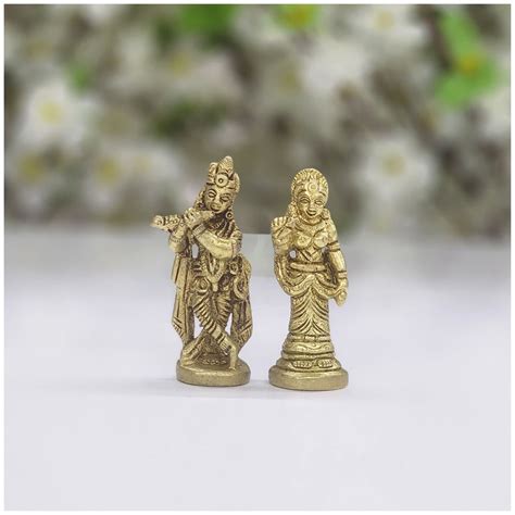 Buy AtoZ India Cart Radha Krishna Statue In Brass Small Radha Krishna