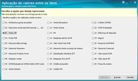 WINT Como Incluir Frete Cif No Pedido De Compra Na 220 Depois De