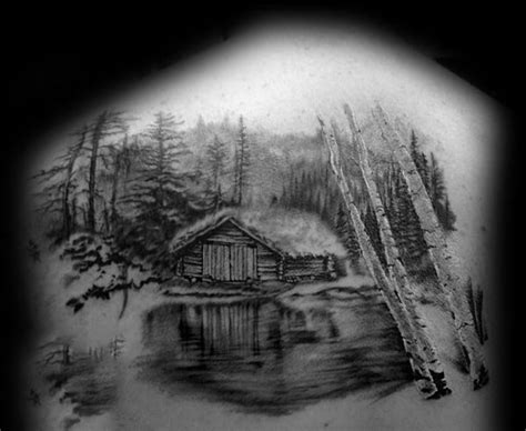 40 Log Cabin Tattoo Designs for Men [2023 Inspiration Guide]