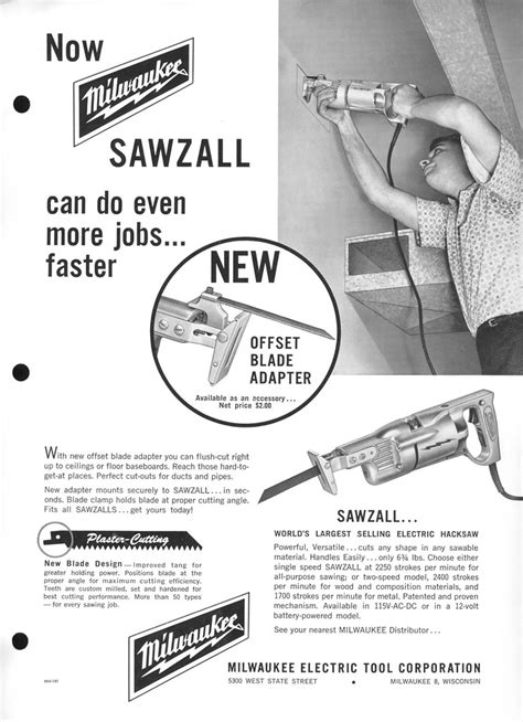 Vintage Sawzall Advertisement | Milwaukee Tool | Flickr