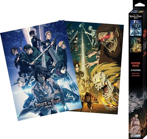 amazoncom close  attack  titan poster mangaanime