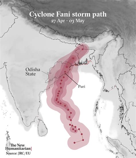 Cyclone Fani Odisha Map