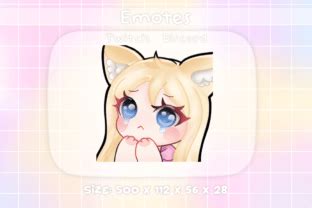 Kawaii Chibi Blonde Girl Twitch Emotes Graphic By Cpsnowy Creative