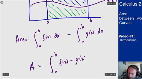 Area Between Two Curves Video 1 Introduction YouTube