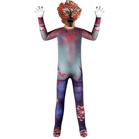 Kids Bloater Costume Last Us Infected Jumpsuit and Mask Zombies Scary Outfit for Halloween ...