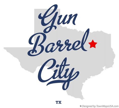 Map of Gun Barrel City, TX, Texas