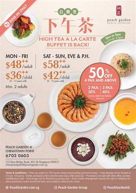 Feb Onward Peach Garden High Tea A La Carte Buffet Deal Sg